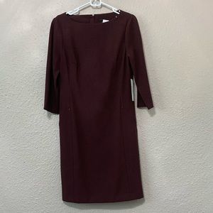 Ann Taylor Sheath Dress 3/4 Sleeve in Bi-Stretch